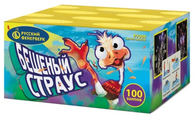 Бешеный страус Батарея салютов купить в Астрахани | astrahan.salutsklad.ru